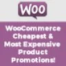 WooCommerce Cheapest & Most Expensive Product Promotions by vanquish