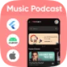 Pods - Podcast Player & Music Streaming flutter 3.3 app(Android, iOS) UI template