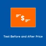 Text Before and After Price