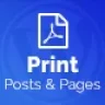 WordPress Print Posts & Pages (PDF)